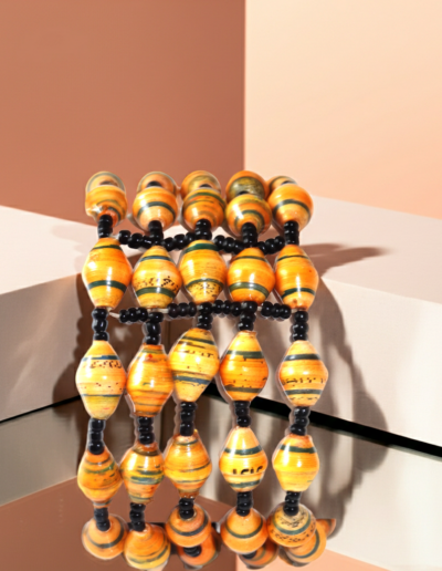 Golden Brown Striped Bracelet