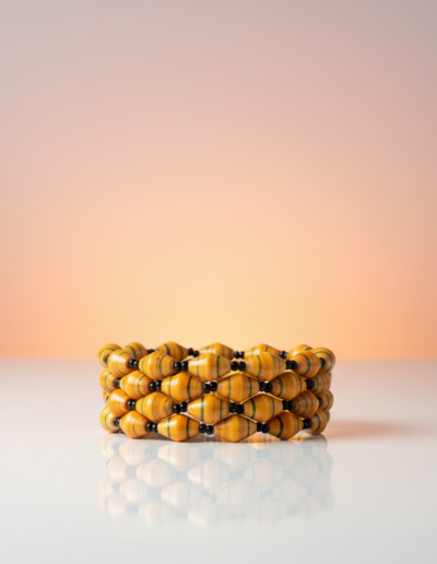 Golden Brown Striped Bracelet