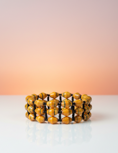 Golden Brown Striped Bracelet