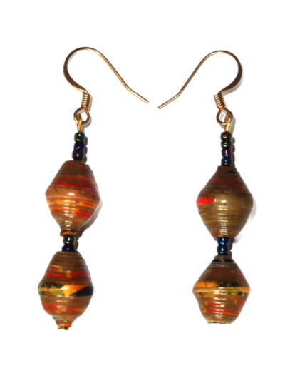 Handmade Lovable Green Brown Earrings