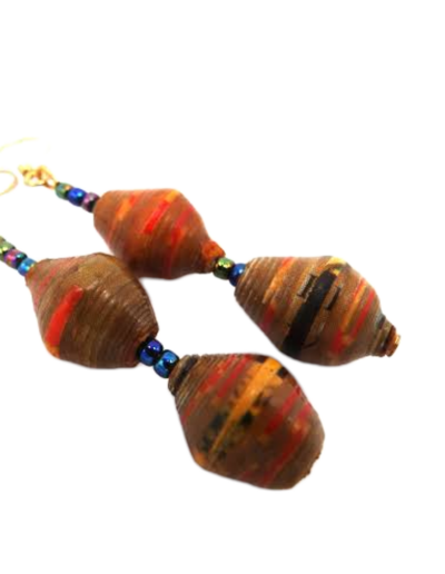 Handmade Lovable Green Brown Earrings