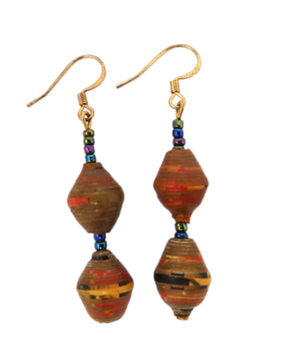 Handmade Lovable Green Brown Earrings