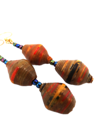 Handmade Lovable Green Brown Earrings