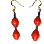 Handmade Pearly Nude Orange Earrings