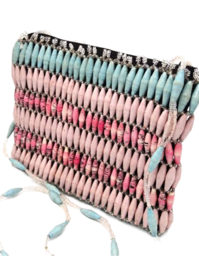 Handmade Beaded Angelic Pink Blue Bead Handbags