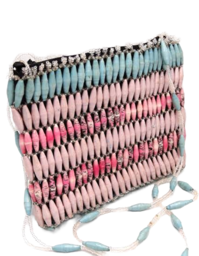 Handmade Beaded Angelic Pink Blue Bead Handbags