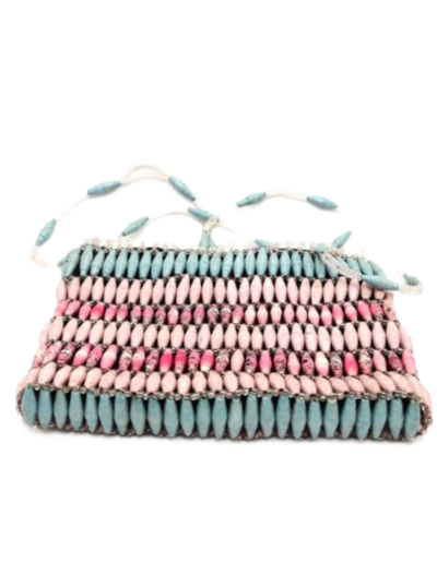 Handmade Beaded Angelic Pink Blue Bead Handbags