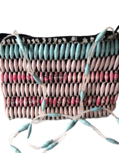 Handmade Beaded Angelic Pink Blue Bead Handbags
