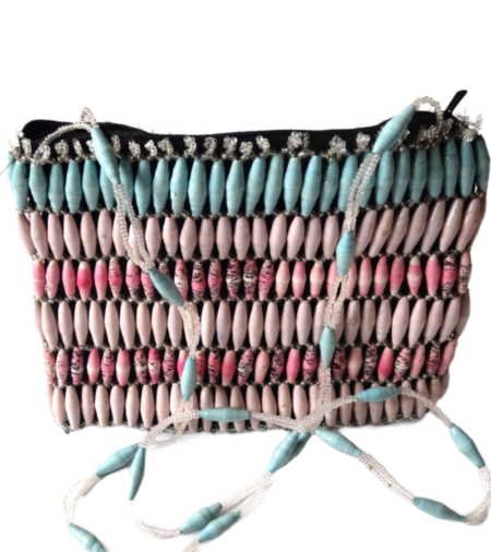 Handmade Beaded Angelic Pink Blue Bead Handbags