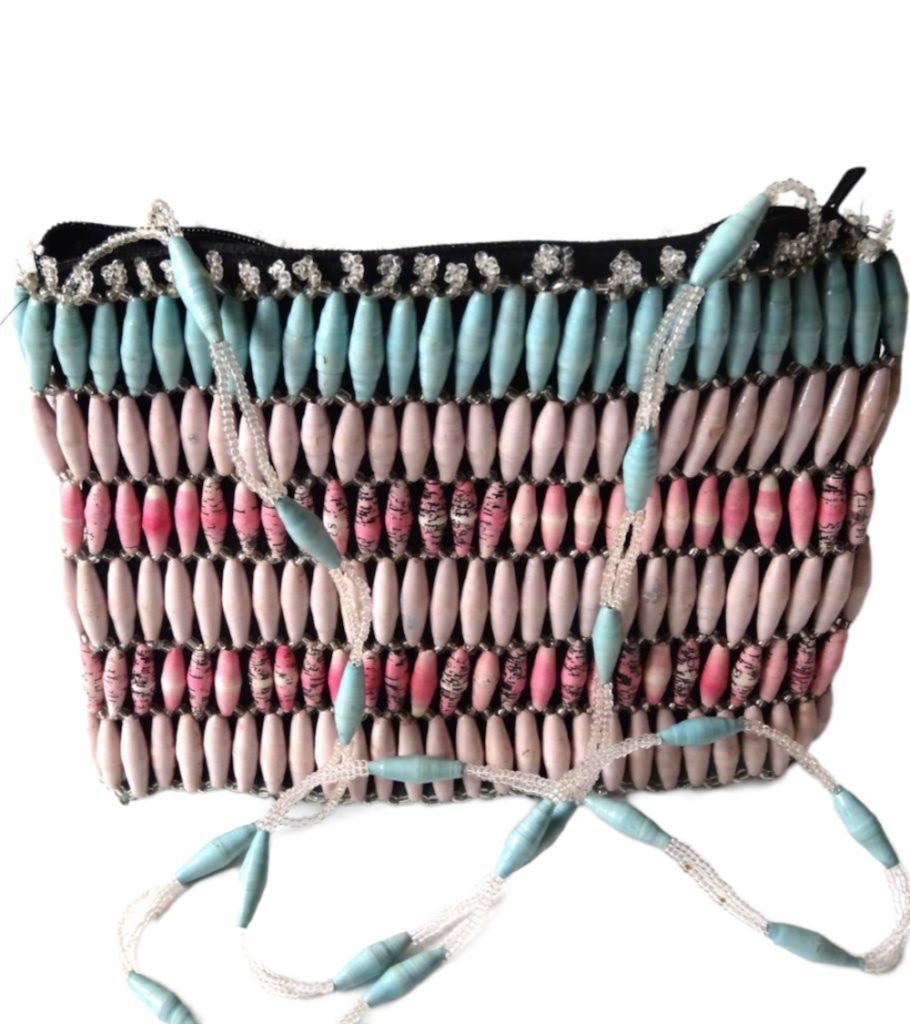 Handmade Beaded Angelic Pink Blue Bead Handbags
