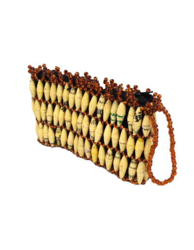 Handmade Beaded Hot Yellow Bead Purse