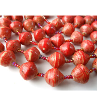 Handmade Glossy Red Necklace