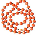 Handmade Sumptuous Candy Orange Necklace Bracelet Set