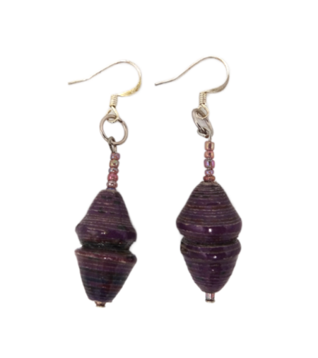 Handmade Glowing Purple Earrings