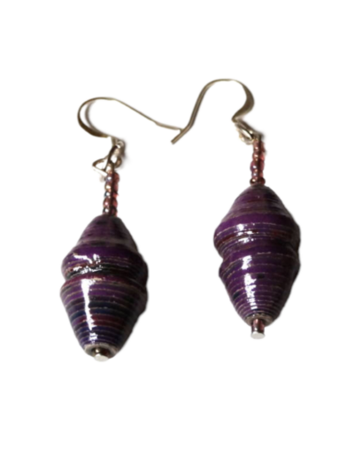 Handmade Glowing Purple Earrings