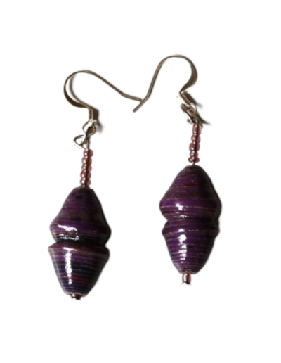 Handmade Glowing Purple Earrings