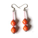 Handmade Voluptuous Orange Earring