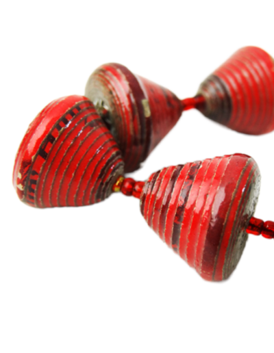 Handmade Classy Dark Red Earrings