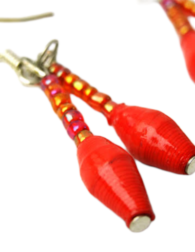 Handmade Luscious Red Earrings
