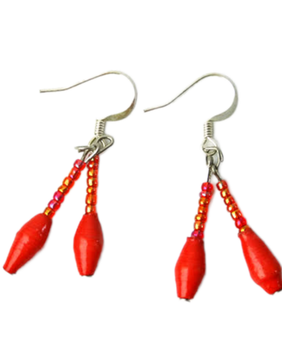 Handmade Luscious Red Earrings