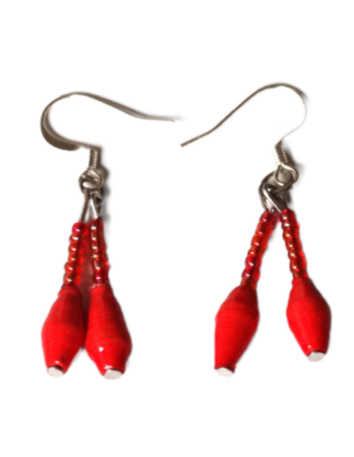Handmade Luscious Red Earrings