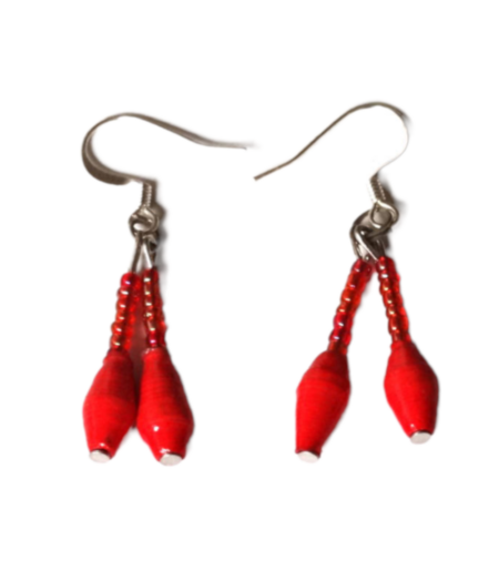 Handmade Luscious Red Earrings