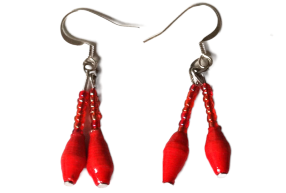 Handmade Luscious Red Earrings