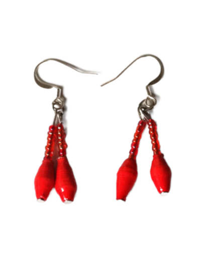 Handmade Luscious Red Earrings