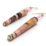 Handmade Lipstick Pink Earrings