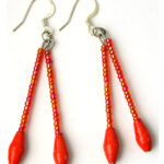 Handmade Classy Cherry Red Earrings