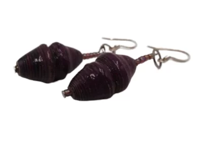 Handmade Glowing Purple Earrings