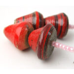 Handmade Classy Dark Red Earrings