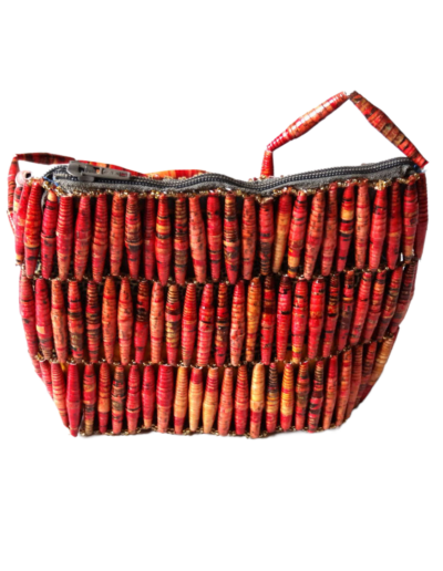 Handmade Beaded Luscious Red Bead Handbags