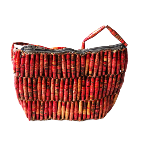 Handmade Beaded Luscious Red Bead Handbags