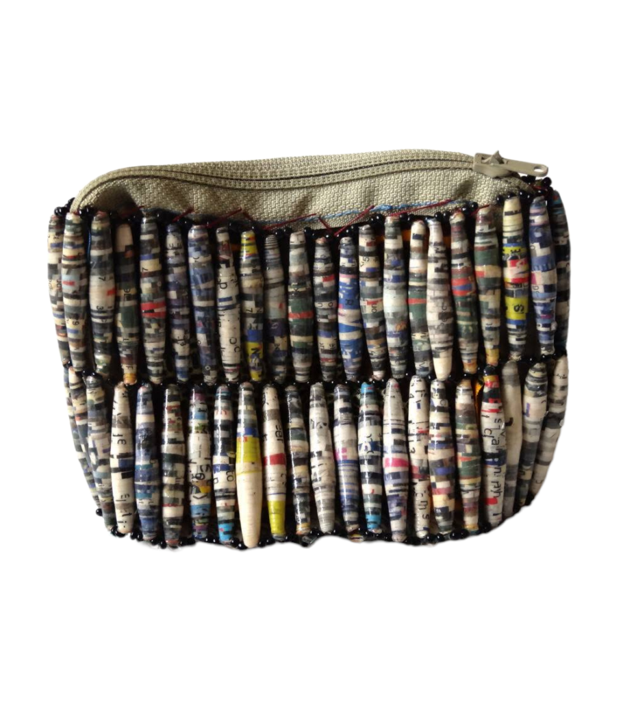 Handmade Grey Black Bead Purses