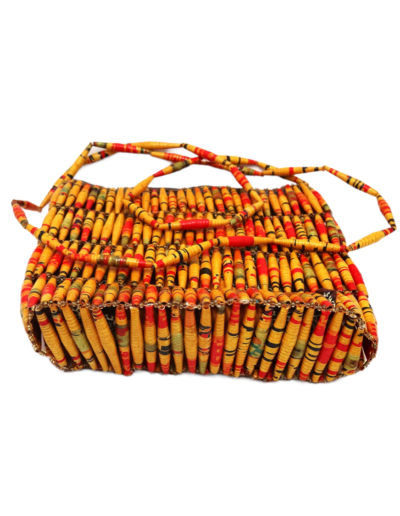 Handmade Vintage Yellow Red Bead Handbags