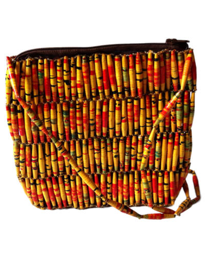 Handmade Vintage Yellow Red Bead Handbags
