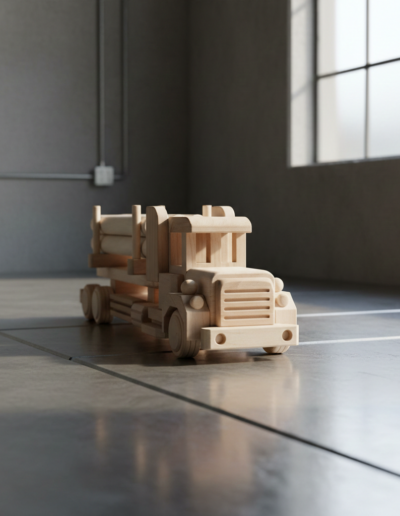 Wooden Truck with Bales Toy