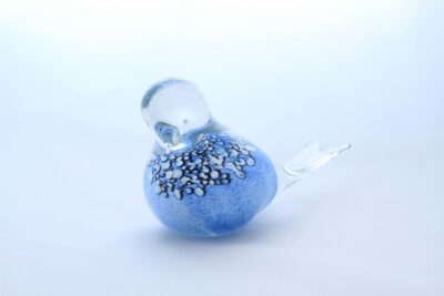Glass Bird Light Blue Design