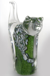 Green Glass Cat