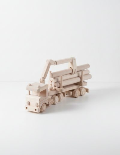 Wooden Truck with Crane