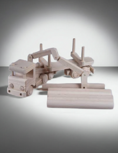 Wooden Truck with Crane