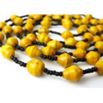 Handmade Yellow Brown Luster Necklace