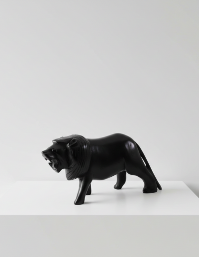 Handmade Ebony Lion | Artisan Sculpture & Majestic Home Décor