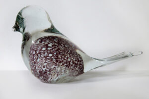 Glass Bird Purple Colored