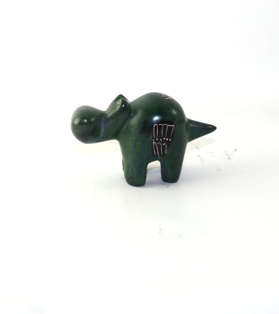 Stone Hippo Small Sized in Green