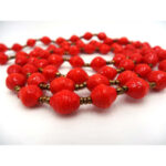 Handmade Glossy Orange Necklace