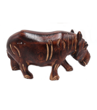 wooden hippo