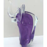 purple glass elephant