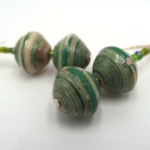 Handmade Green Bead Earrings